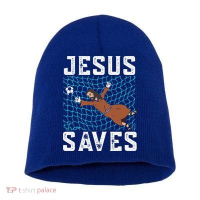 Jesus Saves I Christian Faith I Jesus Soccer Goalkeeper Short Acrylic Beanie