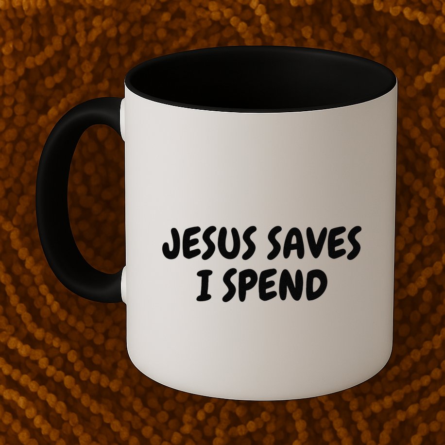 Jesus Saves I Spend Funny Christian Mug