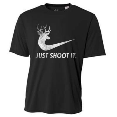 Just Shoot It Funny Deer Hunting Cooling Performance Crew T-Shirt