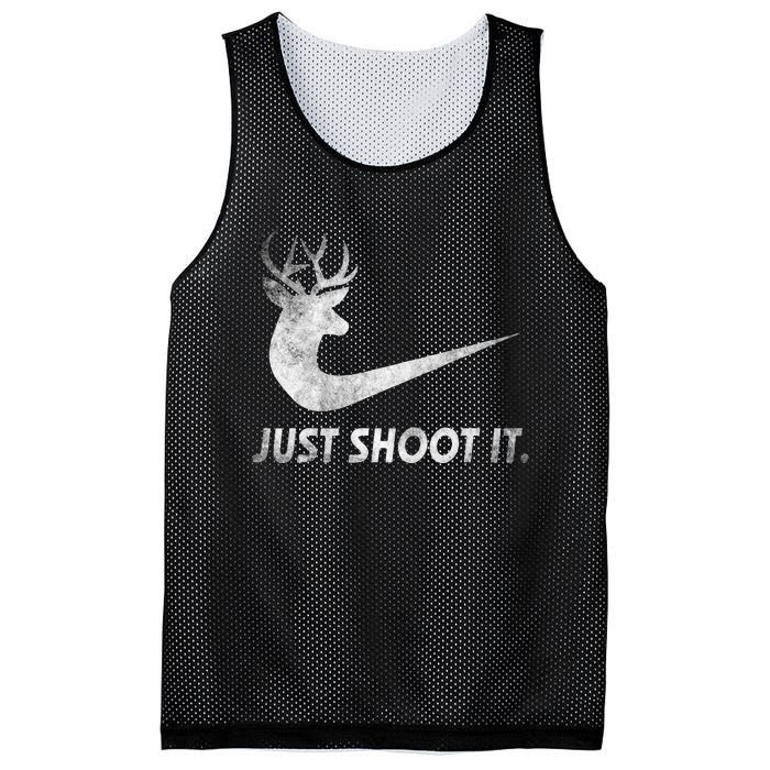 Just Shoot It Funny Deer Hunting Mesh Reversible Basketball Jersey Tank