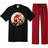 Japanese Shiba Inu Dog Sunset - Ukiyo-e Style Pajama Set