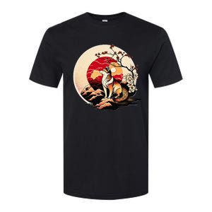 Japanese Shiba Inu Dog Sunset - Ukiyo-e Style Softstyle CVC T-Shirt