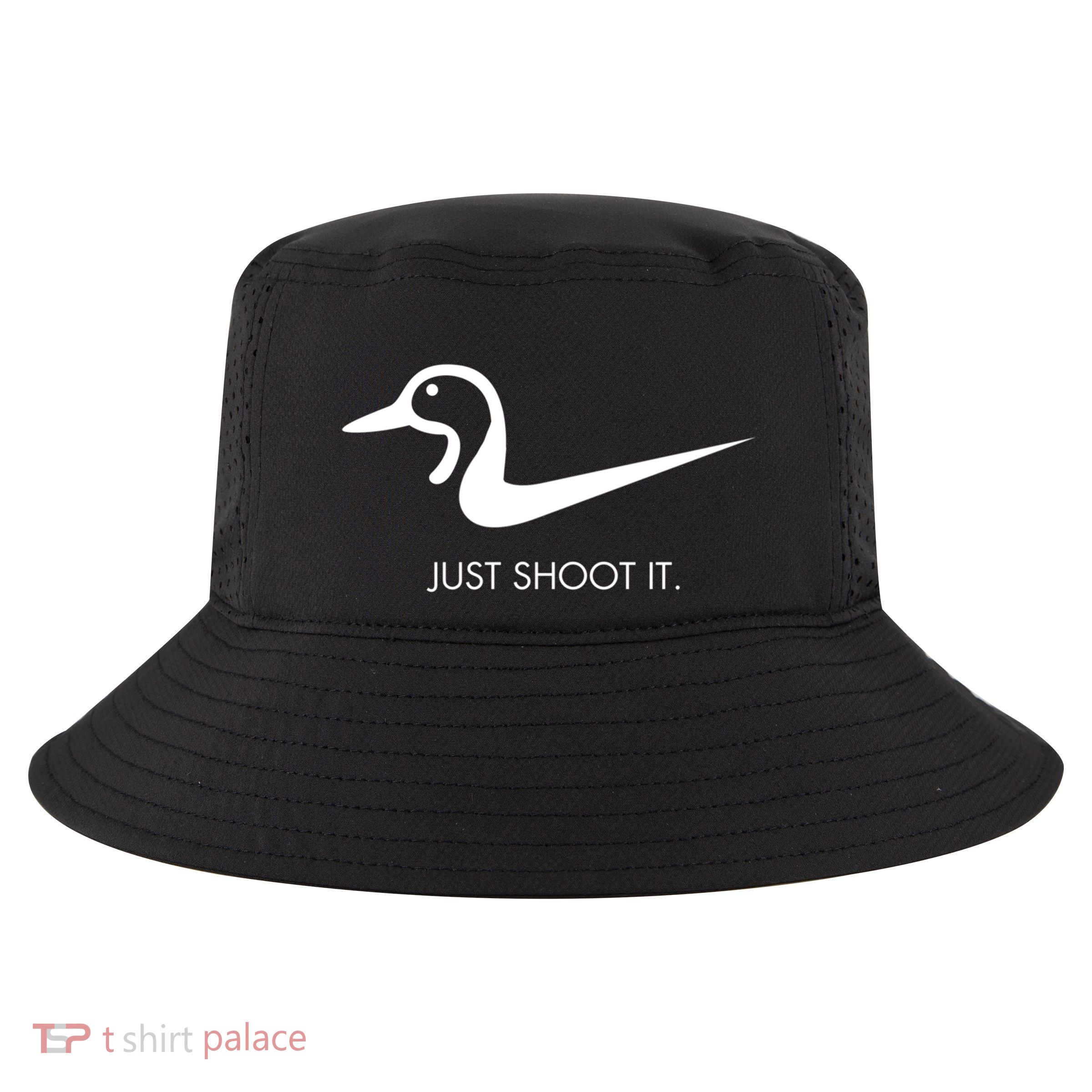 Just Shoot It Duck Hunting Design Great Gift Cool Comfort Performance Bucket Hat