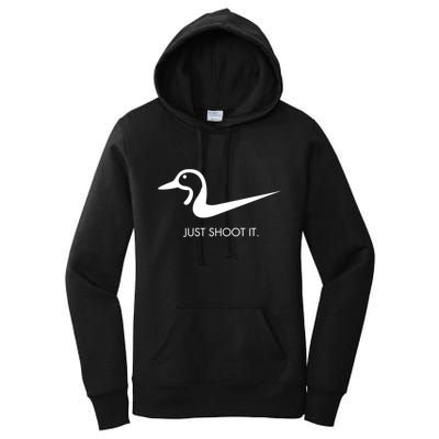Just Shoot It Duck Hunting Design Great Gift Women's Pullover Hoodie