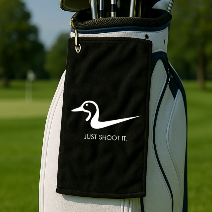 Just Shoot It Duck Hunting Design Great Gift Golf Towel