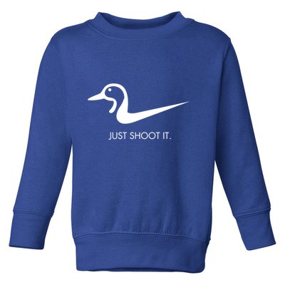 Just Shoot It Duck Hunting Design Great Gift Toddler Sweatshirt