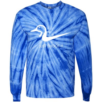 Just Shoot It Duck Hunting Design Great Gift Tie-Dye Long Sleeve Shirt