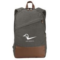 Just Shoot It Duck Hunting Design Great Gift Cotton Canvas Backpack