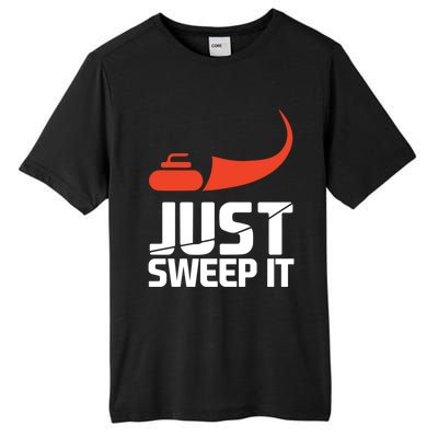 Just Sweep It! Funny Curling Sports Gift Tall Fusion ChromaSoft Performance T-Shirt