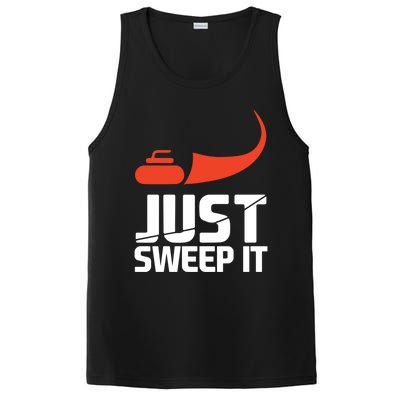 Just Sweep It! Funny Curling Sports Gift PosiCharge Competitor Tank