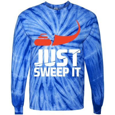 Just Sweep It! Funny Curling Sports Gift Tie-Dye Long Sleeve Shirt