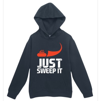 Just Sweep It! Funny Curling Sports Gift Urban Pullover Hoodie