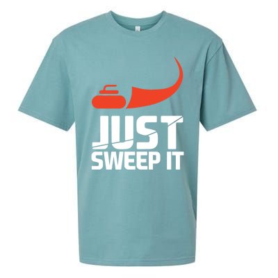 Just Sweep It! Funny Curling Sports Gift Sueded Cloud Jersey T-Shirt