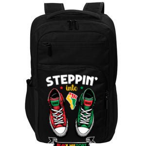 Junenth Steppin Into Black History Month Funny Gift Impact Tech Backpack