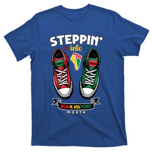 Junenth Steppin Into Black History Month Funny Gift T-Shirt