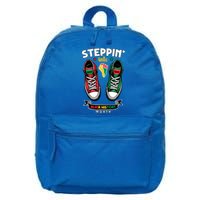 Junenth Steppin Into Black History Month Funny Gift 16 in Basic Backpack