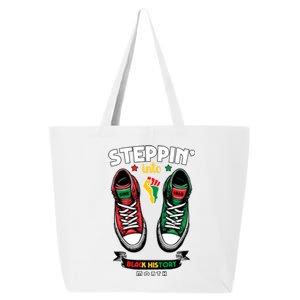 Junenth Steppin Into Black History Month Funny Gift 25L Jumbo Tote