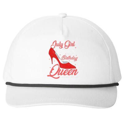 July Stepping Into My Birthday Like A Queen Living Snapback Five-Panel Rope Hat