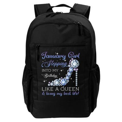 January Stepping Into My Birthday Like A Queen Backpack