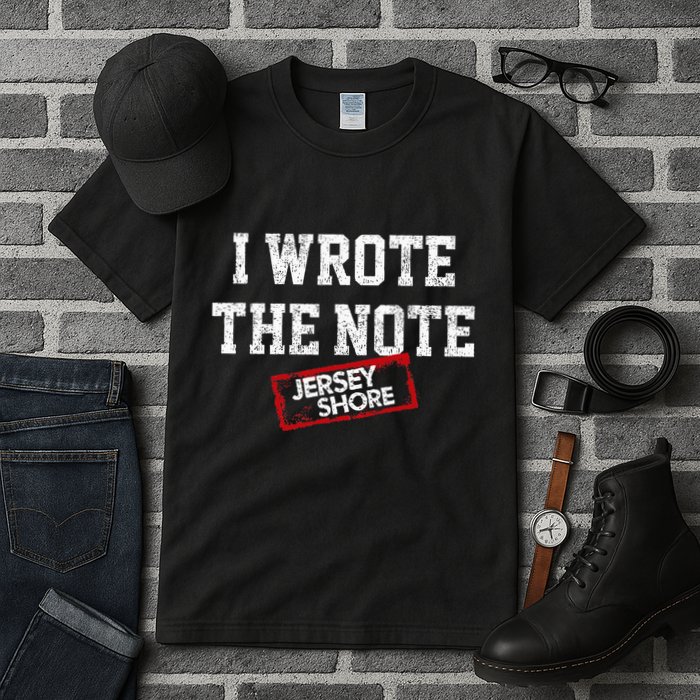 J.E.R.S.E.Y Shore I Wrote The Note Tall T-Shirt