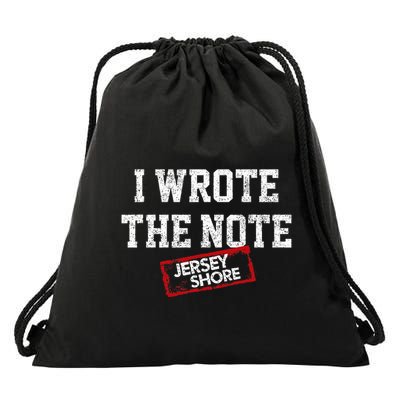 J.E.R.S.E.Y Shore I Wrote The Note Drawstring Bag