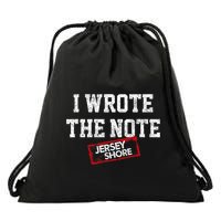 J.E.R.S.E.Y Shore I Wrote The Note Drawstring Bag