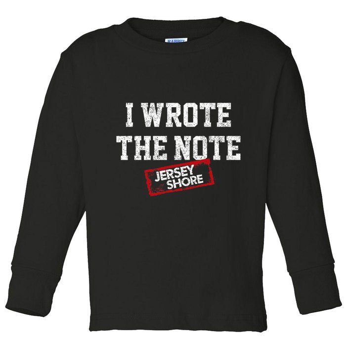 J.E.R.S.E.Y Shore I Wrote The Note Toddler Long Sleeve Shirt