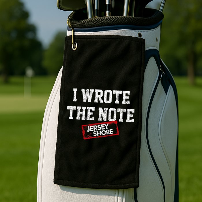 J.E.R.S.E.Y Shore I Wrote The Note Golf Towel