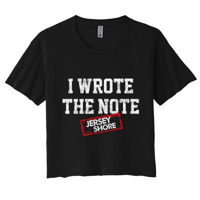 J.E.R.S.E.Y Shore I Wrote The Note Crop Top