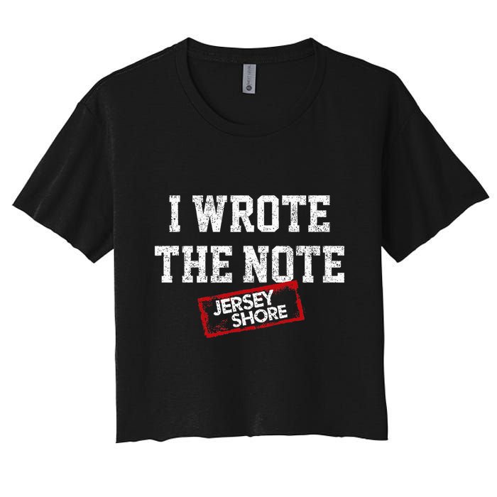 J.E.R.S.E.Y Shore I Wrote The Note Crop Top