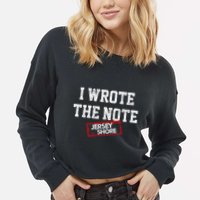 J.E.R.S.E.Y Shore I Wrote The Note Cropped Pullover Crew