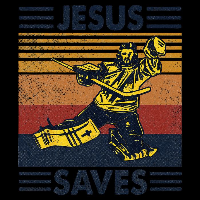 Jesus Saves Ice Hockey Goalie Sport Religious Christian Gift Tank Top