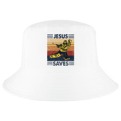 Jesus Saves Ice Hockey Goalie Sport Religious Christian Gift Cool Comfort Performance Bucket Hat