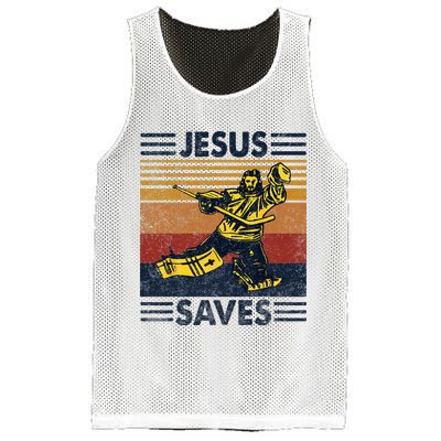 Jesus Saves Ice Hockey Goalie Sport Religious Christian Gift Mesh Reversible Basketball Jersey Tank