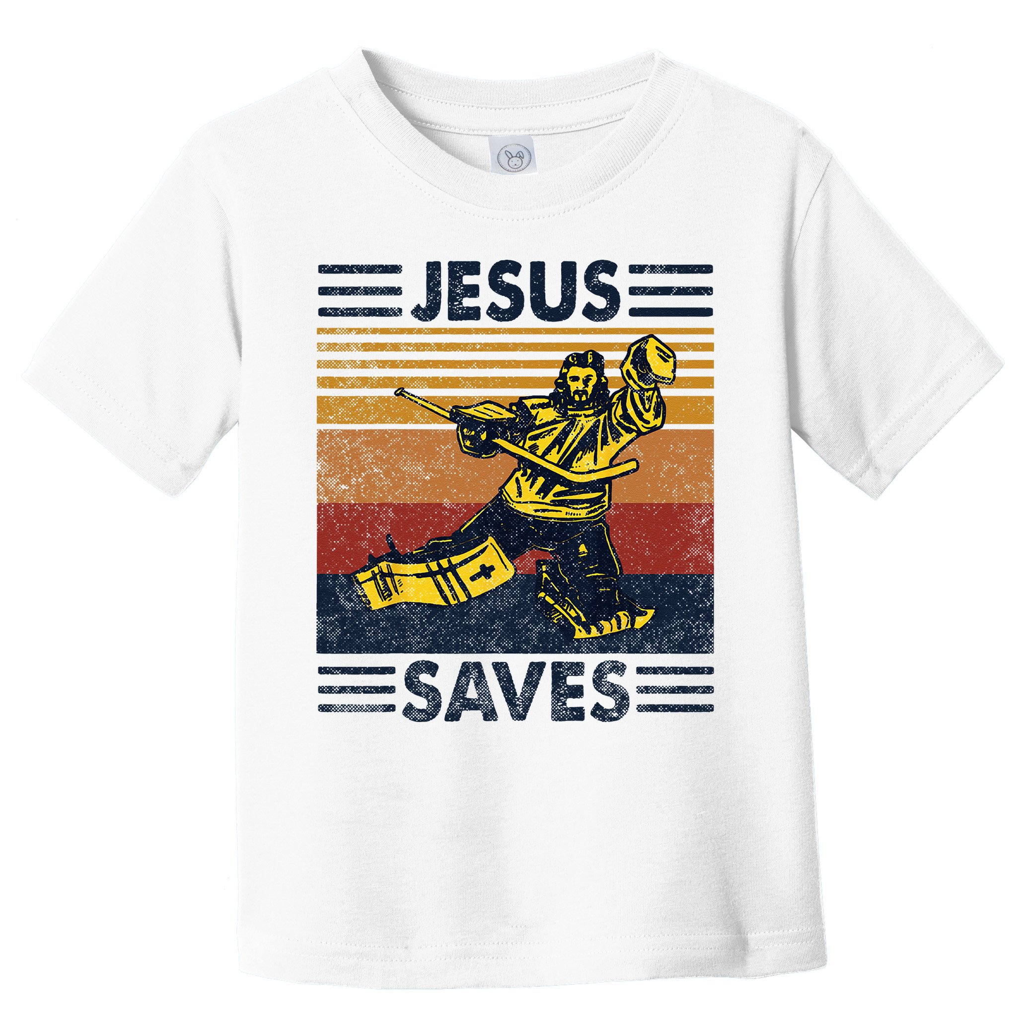 Jesus Saves Ice Hockey Goalie Sport Religious Christian Gift Toddler T-Shirt
