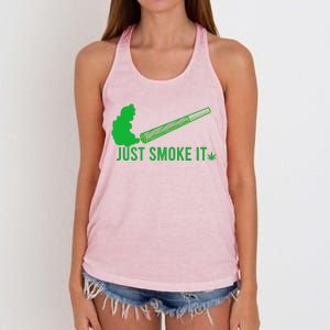 Just Smoke It Women's Knotted Racerback Tank