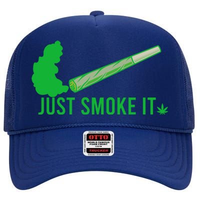 Just Smoke It High Crown Mesh Back Trucker Hat