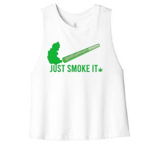 Just Smoke It Women's Racerback Cropped Tank