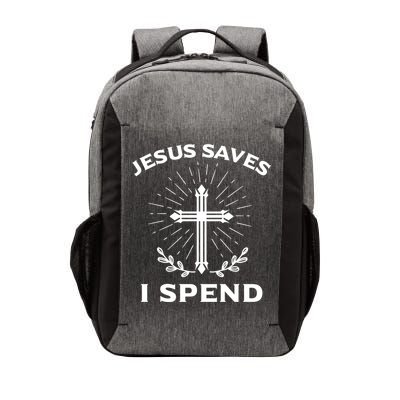 Jesus Saves I Spend Vector Backpack