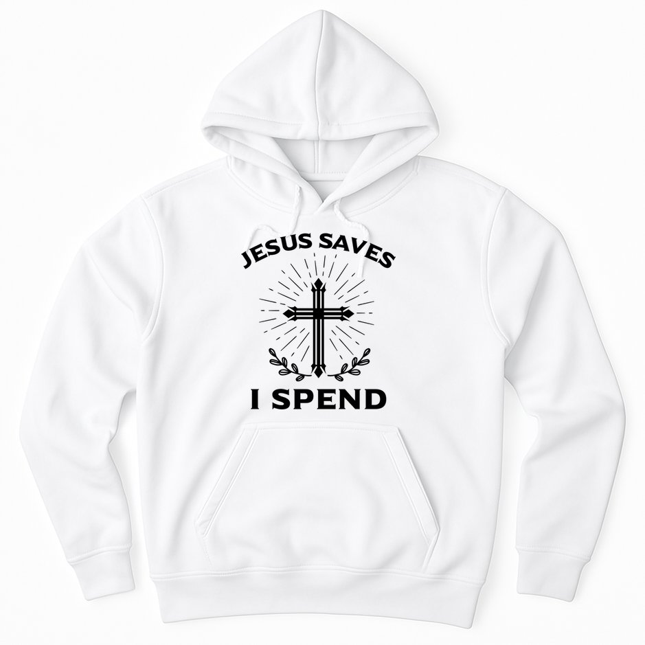 Jesus Saves I Spend Hoodie