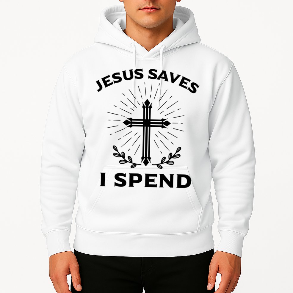 Jesus Saves I Spend Hoodie