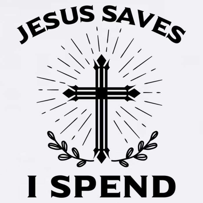 Jesus Saves I Spend Sustainable Bucket Hat