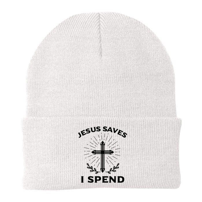 Jesus Saves I Spend Knit Cap Winter Beanie