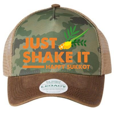 Just Shake It Happy Sukkot Festival Jewish Holiday Hebrew Legacy Tie Dye Trucker Hat