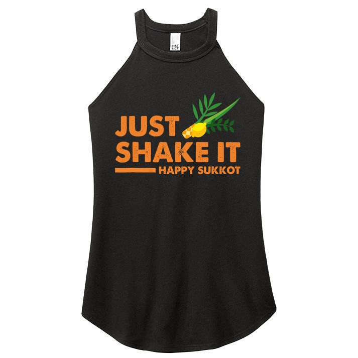 Just Shake It Happy Sukkot Festival Jewish Holiday Hebrew Women's Perfect Tri Rocker Tank