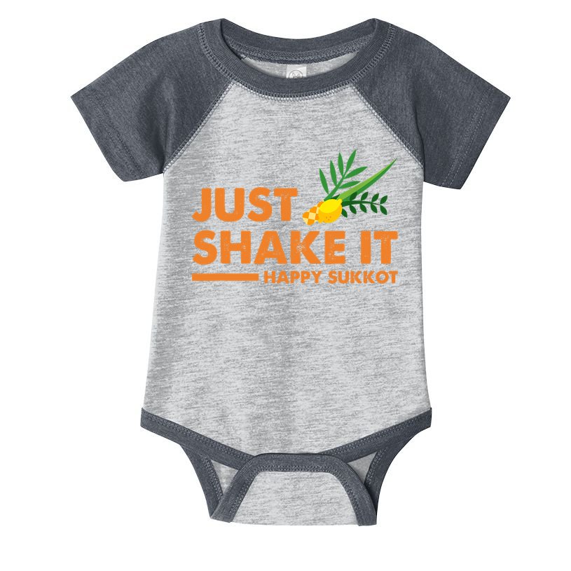 Just Shake It Happy Sukkot Festival Jewish Holiday Hebrew Infant Baby Jersey Bodysuit