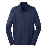 Jesus Saves I Spend Silk Touch Performance Long Sleeve Polo