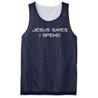 Jesus Saves I Spend Mesh Reversible Basketball Jersey Tank