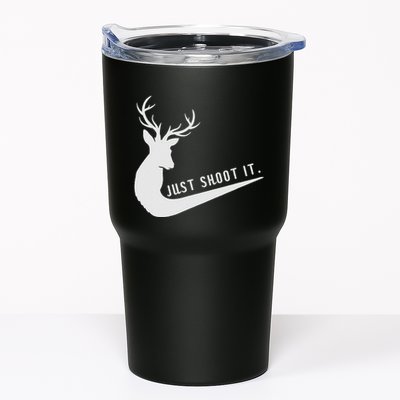 Just Shoot It Funny Deer Hunting Xmas HunterS Humor Tumbler