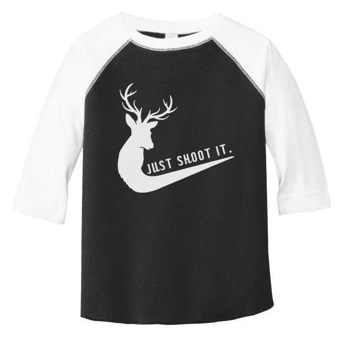 Just Shoot It Funny Deer Hunting Xmas HunterS Humor Toddler Fine Jersey T-Shirt